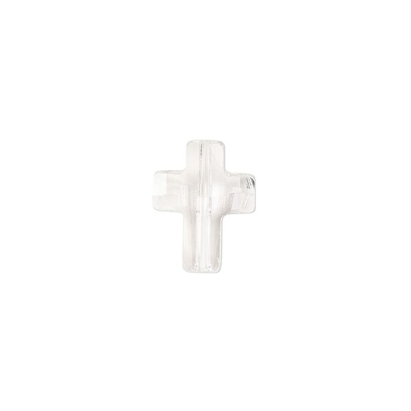 Bead 2pk crystal clear, Celestial Crystal® 14x11mm cross image number 0