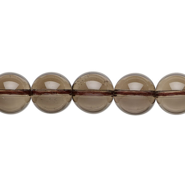 Smoky quartz 1pkg1, round bead 15.5-16 inch 10mm image number 0