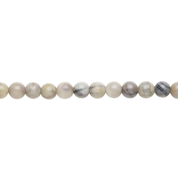 Picasso "jasper" 1pkg1, round bead natural 15.5-16 inch 4mm image number 0