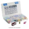 Organizer, Dot Box™, plastic, clear and blue, 11 x 7-1/2 x 1-1/2 inches with (52) removable containers. Sold per 53-piece set. image number 0