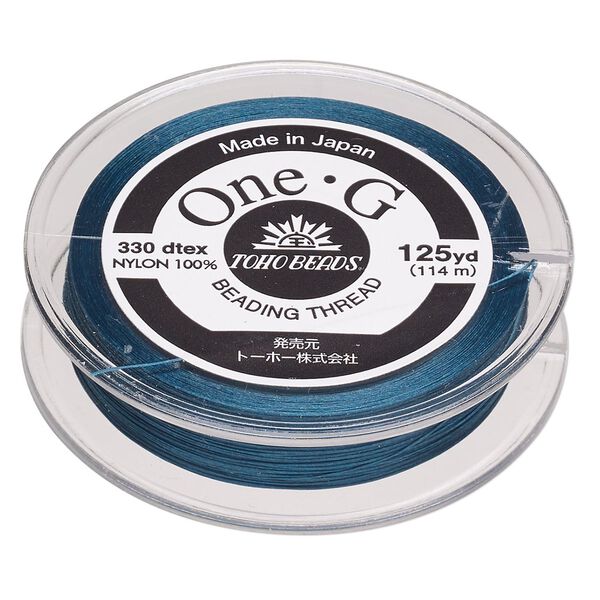 Thread, One-G™, nylon, pkg/125 yards, deep green, size 0. image number 0