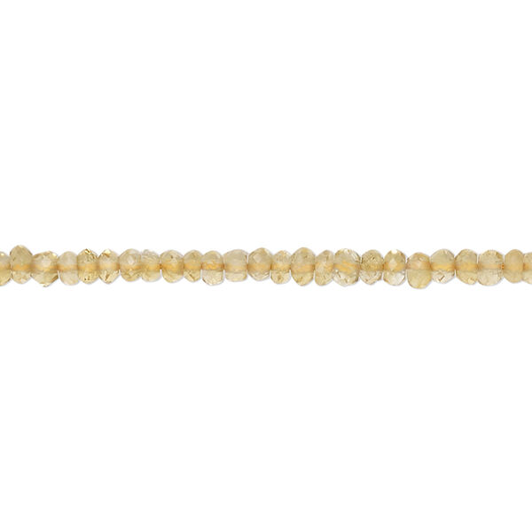 Citrine 1pkg1, hand-cut micro-faceted rondelle bead 13 inch 2x1mm-3x2mm image number 0