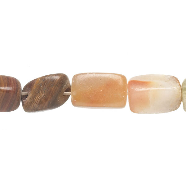 Italian "onyx" 1pkg1, tumbled pebble bead 15 inch large image number 0