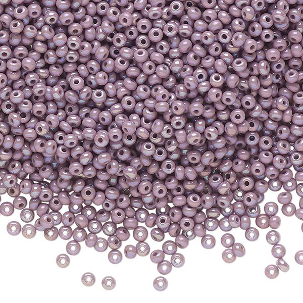 Seed bead, Preciosa Ornela Czech glass, pkg/50g, #11 rocaille, opaque rainbow violet, (24020). image number 0