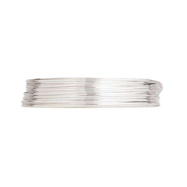 Wire, Argentium® silver, half-hard, round, 22 gauge. Sold per pkg of 25 feet. image number 0
