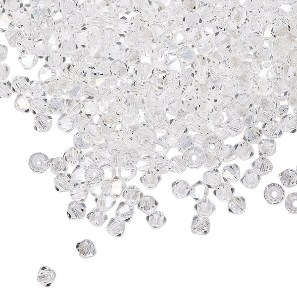 Bead 1440pk crystal argent flare, Preciosa Czech crystal 3mm bicone image number 0