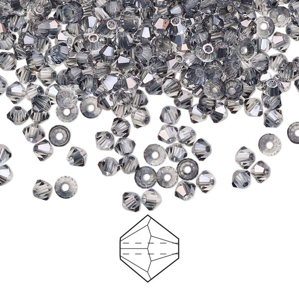 Bead 1440pk crystal valentinite, Preciosa Czech crystal 3mm bicone image number 0