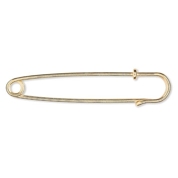 Kilt pin, gold-finished brass, 3 inches. Sold per pkg of 100. image number 0