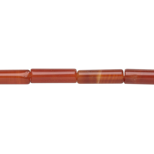 Carnelian 1pkg1, tube bead 15.5-16 inch 13x4mm image number 0
