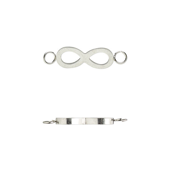 Link, stainless steel, 13x5mm double-sided infinity. Sold per pkg of 2. image number 0