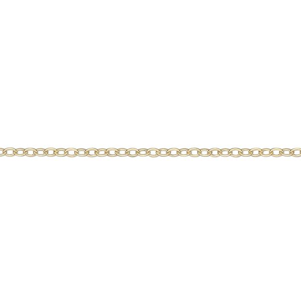 Chain, 14Kt gold-filled, 1.7mm flat cable. Sold per pkg of 5 feet. image number 0