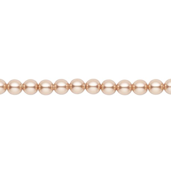 Pearl 500pk rose gold, Swarovski® 4mm round 5810 image number 0