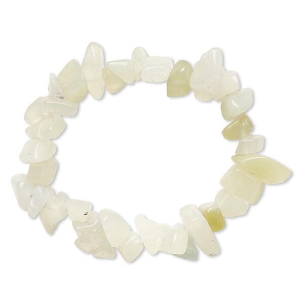Sea green quartz 1pkg1, chip stretch bracelet natural 6 inch extra-large image number 0