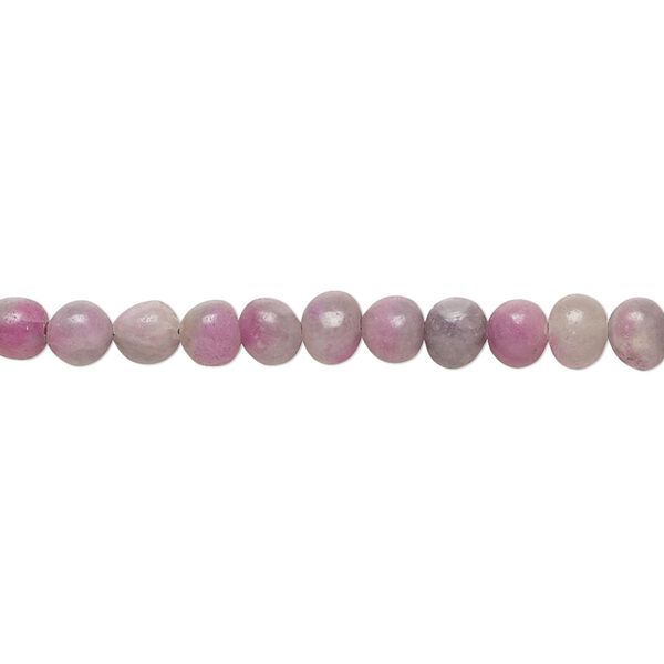 Plum blossom tourmaline 1pkg1, hand-cut pebble bead natural 14 inch small image number 0