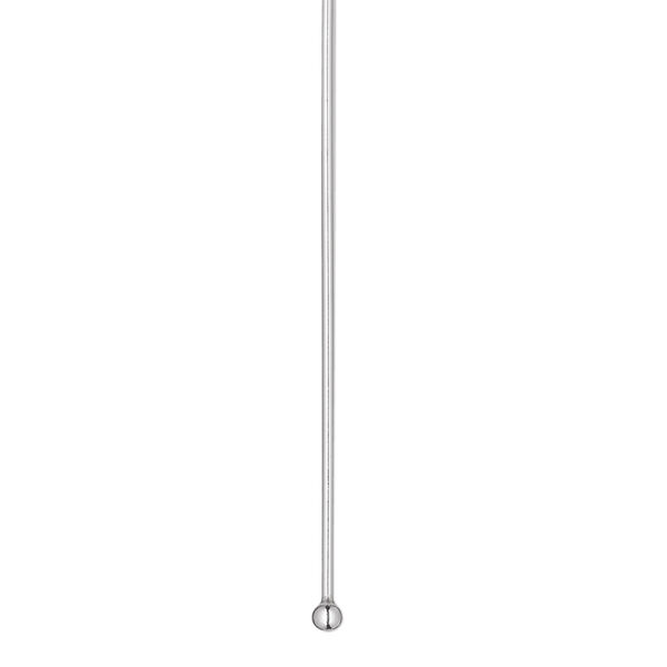 Head pin, sterling silver, 2 inches with 2mm ball, 21 gauge. Sold per pkg of 10. image number 0