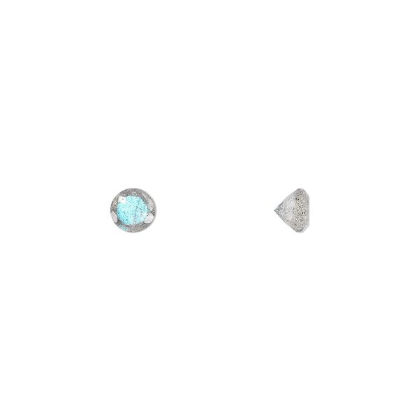 Labradorite 1pkg2, hand-cut faceted round gem natural 4mm image number 0