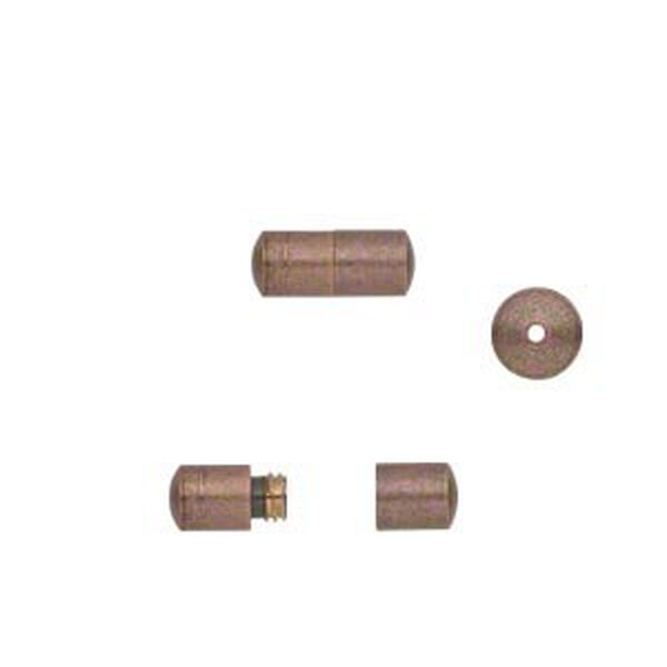 Clasp, barrel, antique copper-finished brass, 12x5mm smooth round tube. Sold per pkg of 20. image number 0