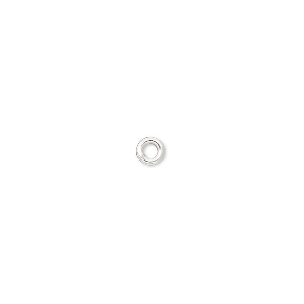 Jump ring, sterling silver-filled, 4mm soldered round, 2mm inside diameter, 18 gauge. Sold per pkg of 100. image number 0
