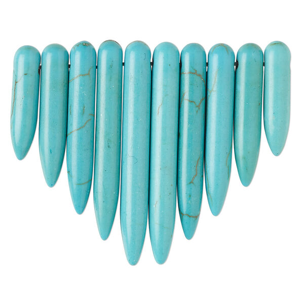 Magnesite 1pkg10, spike fan focal B grade, graduated 20x5mm-39x5mm image number 0