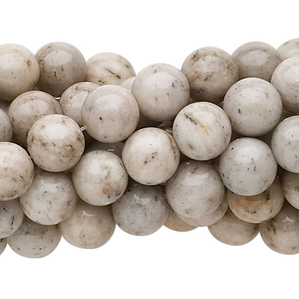 Grey feldspar 1pkg10, round bead natural C grade, 15.5-16 inch 8mm image number 0