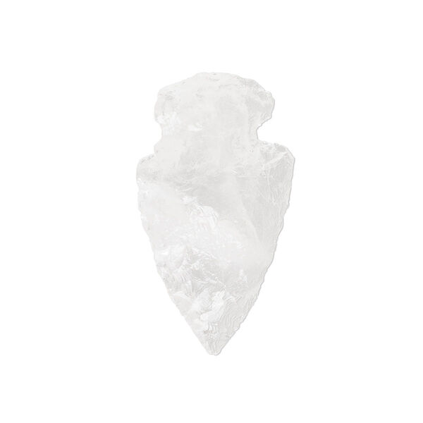Quartz crystal 1pkg1, hand-knapped undrilled arrowhead focal natural 26x15mm-32x19mm image number 0
