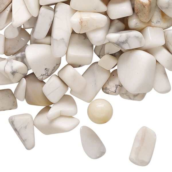 Howlite 1pkg1, undrilled inlay chip natural 50g mini image number 0