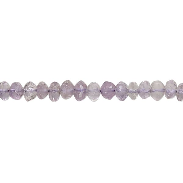 Amethyst 1pkg1, hand-cut faceted rondelle bead natural 14 inch 4x3mm-6x4mm image number 0