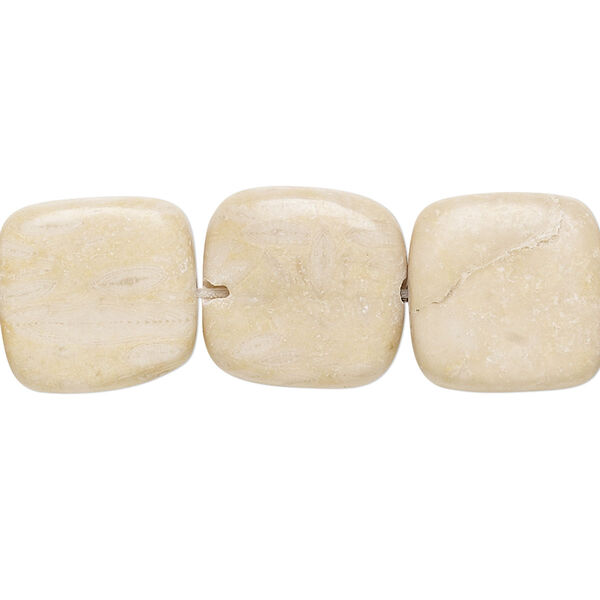 Brown feldspar 1pkg1, flat square bead natural 15 inch 14x14mm-15x15mm image number 0
