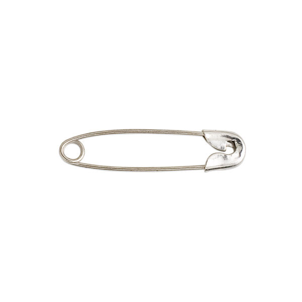 Safety pin, silver-finished steel, 1 inch. Sold per pkg of 1,000. image number 0