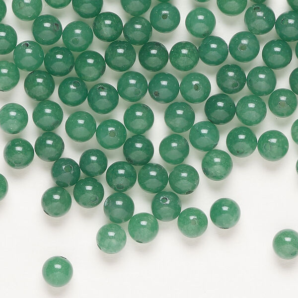 Mountain "jade" 1pkg1, round bead B grade, 15g 5mm image number 0