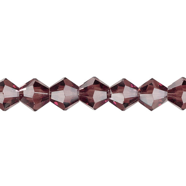 Bead 1pk transparent medium purple, Celestial Crystal® 8mm bicone 15.5-16 inch image number 0