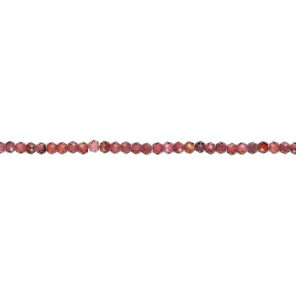 Garnet 1pkg1, hand-cut faceted rondelle bead natural 13 inch 2mm image number 0