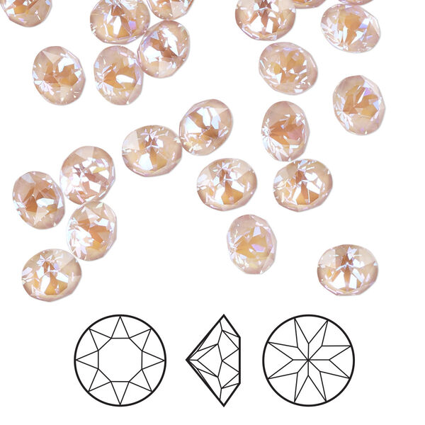 Chaton 288pk crystal dusty pink DeLite, Swarovski® 6.14-6.32mm round SS29 1088 image number 0
