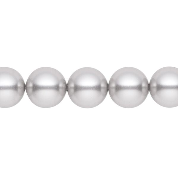 Pearl 25pk light grey, Crystal Passions® 10mm round 5810 image number 0