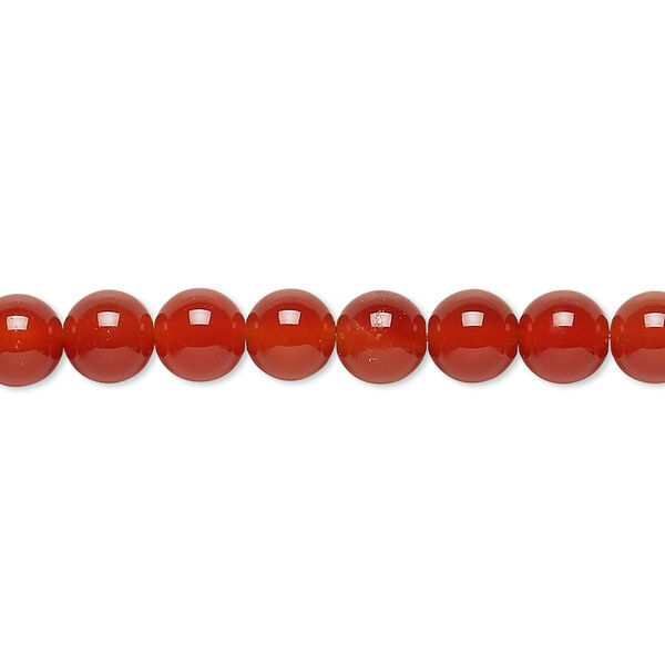 Carnelian 1pkg1, round bead 15.5-16 inch 6mm image number 0
