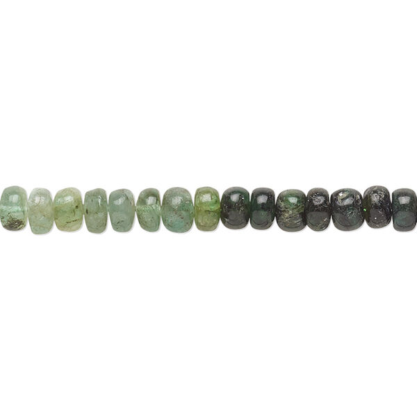 Emerald 1pkg1, hand-cut rondelle bead 8 inch 4x2mm-5x3mm image number 0