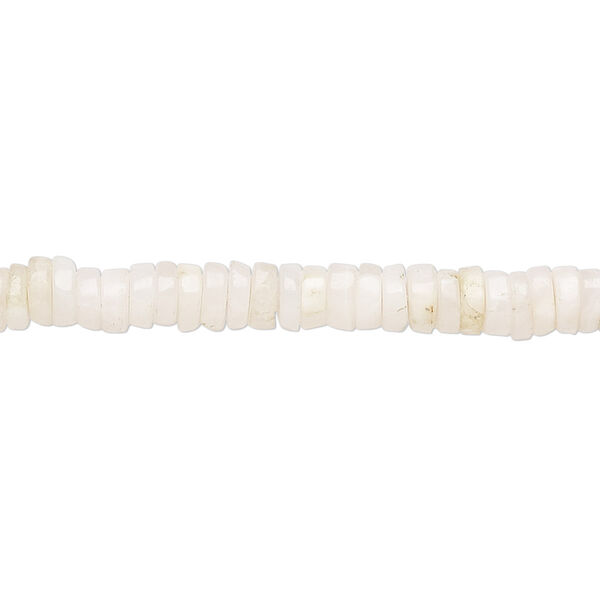 Pink aragonite 1pkg1, hand-cut rondelle bead natural 8 inch 4x1mm-6x2mm image number 0