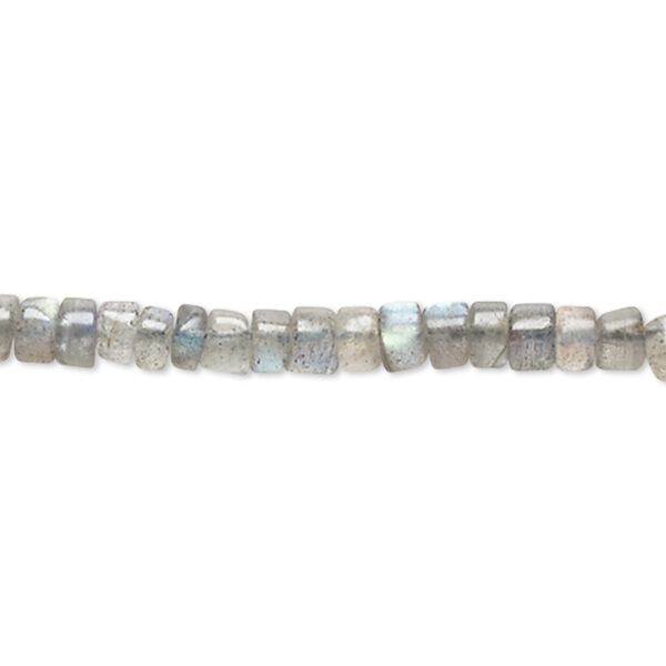 Labradorite 1pkg1, hand-cut heishi bead natural 13 inch 4x1mm-6x5mm image number 0