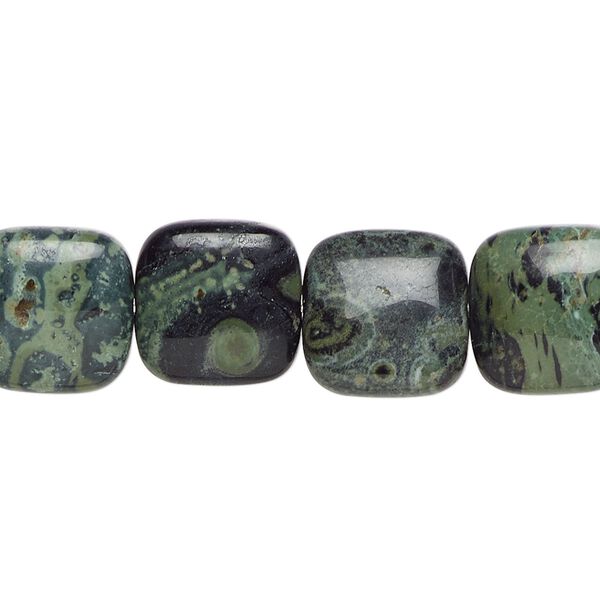Kambaba jasper 1pkg1, puffed square bead natural 15.5-16 inch 12mm image number 0