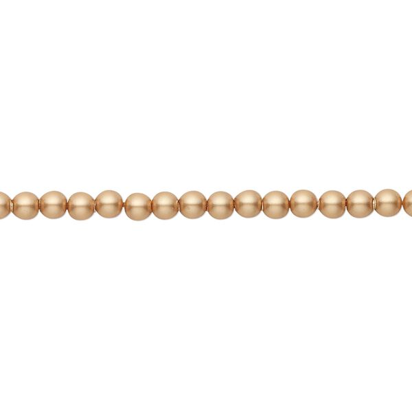 Pearl 1000pk vintage gold, Swarovski® 3mm round 5810 image number 0