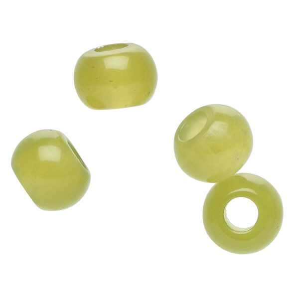 New "jade" 1pkg4, hand-cut rondelle bead natural B grade, 12x9mm Dione® image number 0
