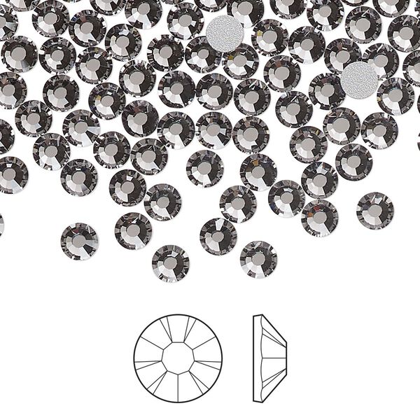 Flat back 1pkg144, lilac ash foil back Preciosa Viva 12® Czech crystal rhinestone 3.8-4mm chaton rose round SS16 image number 0