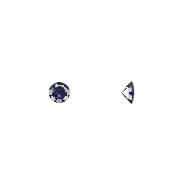 Iolite 1pkg1, hand-cut faceted round gem natural 5mm image number 0