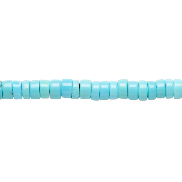 Sleeping beauty turquoise 1pkg1, heishi bead natural 15.5-16 inch 4.5x1.5mm-5x2.5mm image number 0