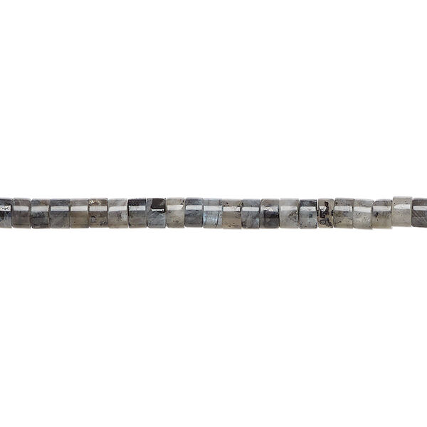 Black labradorite 1pkg1, heishi bead natural 15.5-16 inch 3x1.5mm-3x2.5mm image number 0