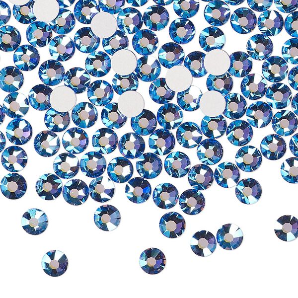 Flat back 1440pk blue violet AB foil back, Preciosa MAXIMA Czech crystal rhinestone 3.8-4mm chaton rose round SS16 image number 0
