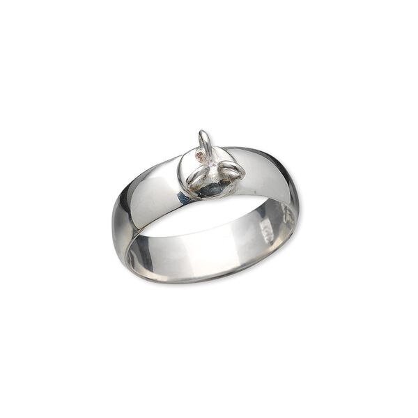 Ring, Hill Tribes, sterling silver, 7mm smooth band with 3 loops, size 6 to 7-1/2. Sold individually. image number 0
