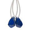 Lapis lazuli 1pkg2, hand-cut top-drilled puffed kite bead natural 17x10mm image number 0