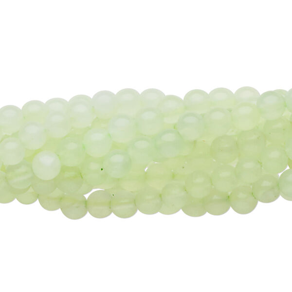 Sea green new "jade" 1pkg10, round bead natural 15.5-16 inch 4mm image number 0