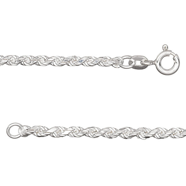 Chain, sterling silver, 2.75mm French rope, 18 inches. Sold individually. image number 0